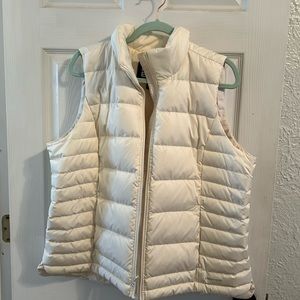 Cream lands end vest